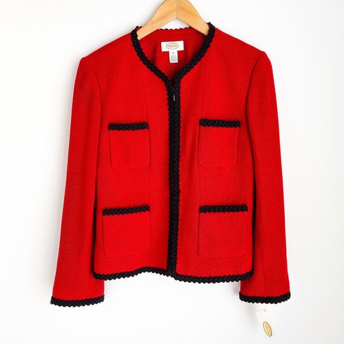 Talbots Red Blazer Jacket Womens 10 