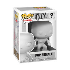 Funko Pop Custom DIY Female Vinyl Figure Blank White Paintable Gift Idea New