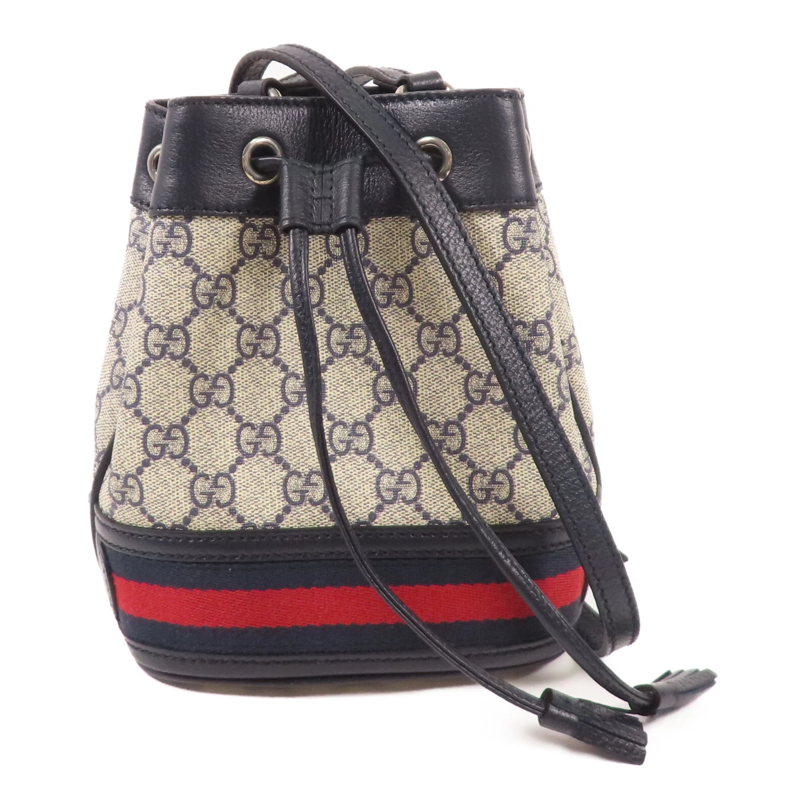 Borsa a tracolla Gucci GG SHW Ophidia rivestita in tela 550620 blu