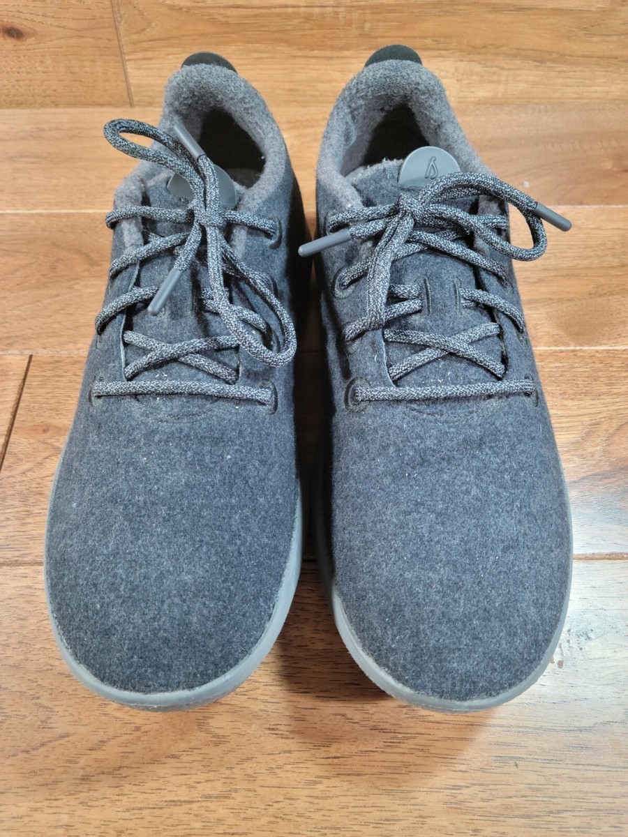 Allbirds Wool Runner Mizzles Men\'s Size 12 Casual Sneakers Dark Gray White Allbirds Wool Dasher 2 Mizzles Mens Size 12 Gray Black  main image 4
