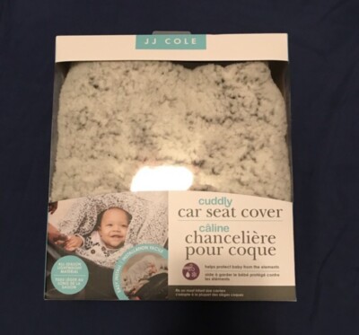 J J Cole Cuddly Car Seat Cover All Season Lightweight Baby Infant Grey Cozy Soft