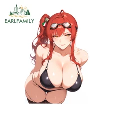 EARLFAMILY 5.1" Game Girl Car Sticker Occlusion Scratch Caravan Laptop Decals