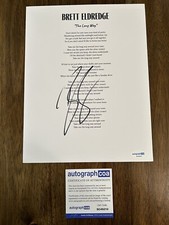 Brett Eldredge 'The Long Way’ Signed Lyric Sheet Country Singer ACOA
