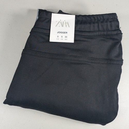 Zara Man Pants Mens Size Small Black White Jogger Sweatpants Track Pants