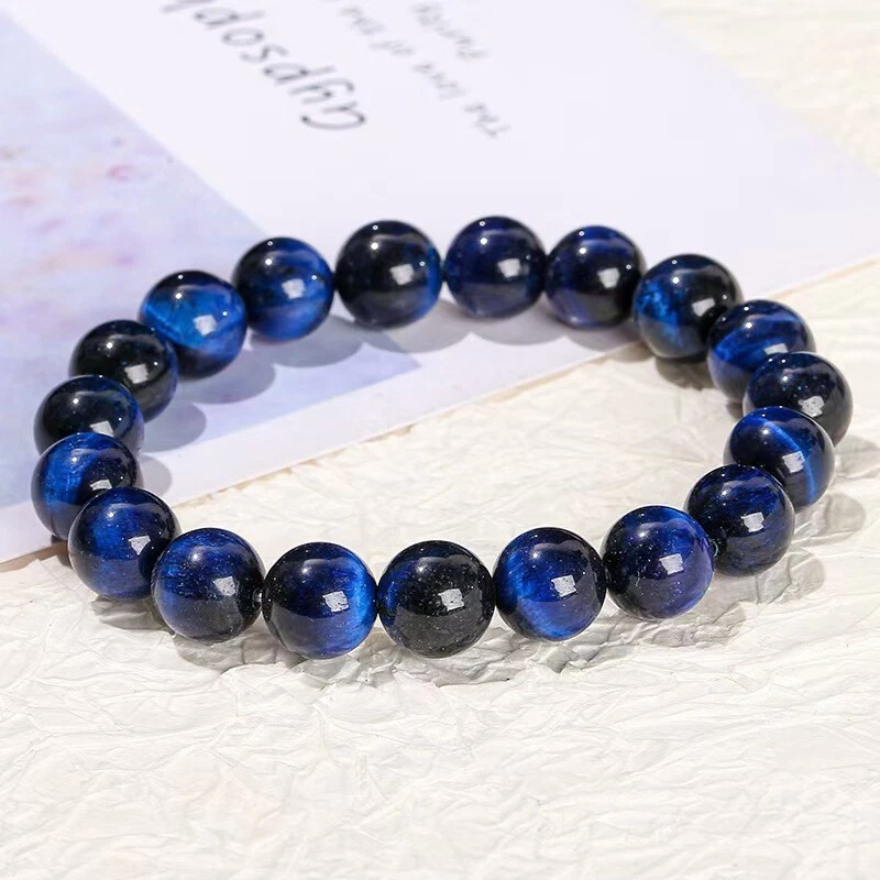 VALENTINO 6mm Braccialetti Blu Guarigione Naturale Equilibrio Reiki Donna Braccialetto