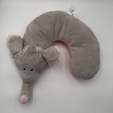 Animal Planet Elephant Neck Pillow - Kids Plush - Grey/Pink - 11x11x4"