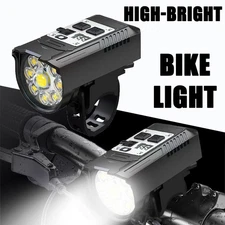 Waterproof LED Bike Light USB Rechargeable Super Bright Bicycle Front Headlight