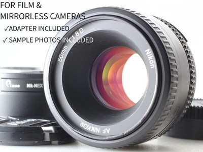 [MINT] Nikon AF Nikkor 50mm f/1.8D Vintage Lens w/ Sony E Mirrorless Japan