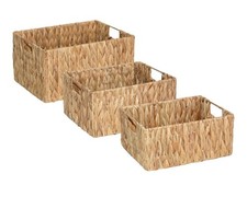 Water Hyacinth Rectangular Storage Basket (Set (S+M+L))