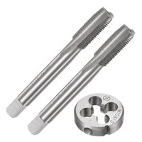 3Stk Gewindebohrer Und Schneideisen Set Metrisch M10X1 Matrizen Gewindeschneider