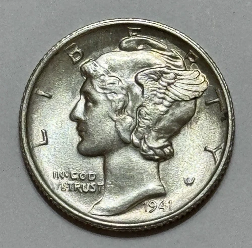1941 S Mercury Dime 10¢ (90% Silver) ~ BU