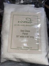 Ricardo Ivory Curtain Panel Rod Pocket 55W X 84L VINTAGE in Bag