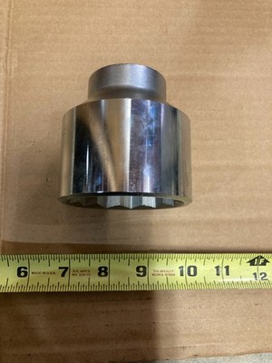 Blackhawk 60072 Made In USA 3/4'' Drive 2-1/4'' Socket 12-Point  Polished Chrome 