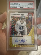 2024 Panini Mosaic - Autographs  Cooper DeJean Choice Fusion Prizm PSA 10 Eagles