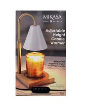 Mikasa Adjustable Height Candle Warmer White/Gold 4 Brightness Heat Settings