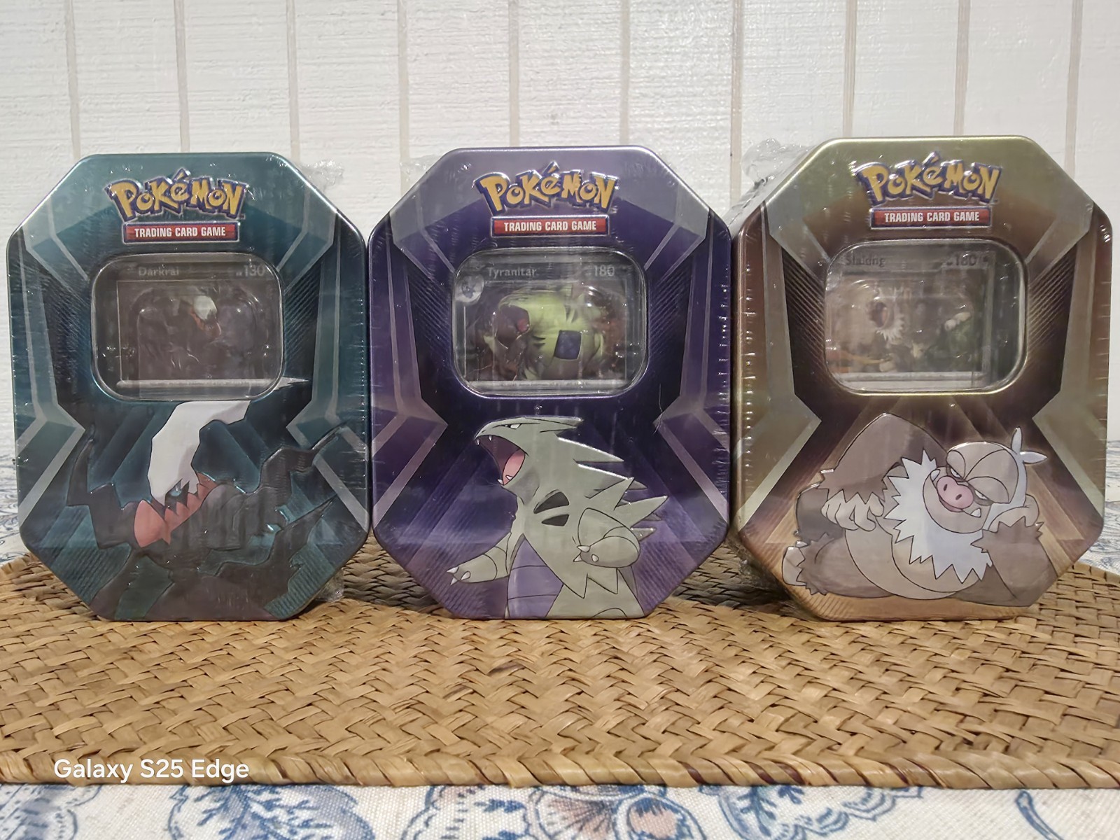 Pokemon TCG Triple Whammy Tin Complete Set of 3 Darkrai Tyranitar Slaking Sealed