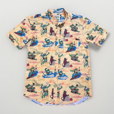 RSVLTS Teenage Mutant Ninja Turtles Nickelodeon Series 2 Shirt Button Up Large