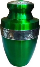 At Peace Memorials Tranquility Green Adult Urn for Ashes