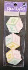 Jolee's By You Pastel Baby Blocks  Scrapbook Stickers JJGA039B