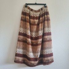 Koret Women's Brown Geometric Pattern Skirt Size 24W