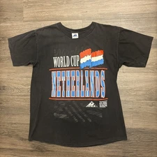 Vintage 90s 1994 Netherlands World Cup Apex One Soccer Futbol T-Shirt Sz L