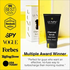 - Charcoal Scrub Deep Detox for Men - Face Cleanser for Men, Pre Shave Scrub,...