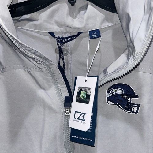 NFL Seattle Seahawks, Cutter & Buck Swinging Eco Recycled Full Zip Jacket - Picture 3 of 8