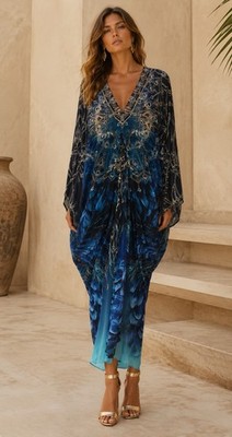 CAMILLA Ground Control T Shape Long Kaftan One Size RRP $799