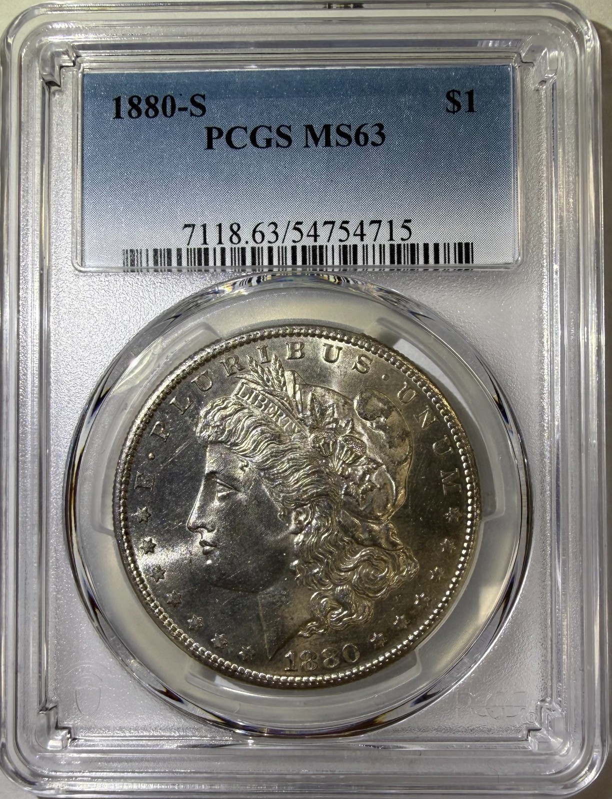 1880-S $1 Morgan Silver Dollar PCGS MS63 (715)