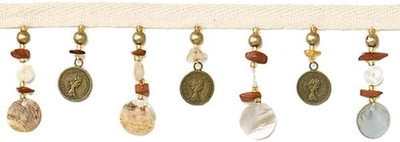 Shell and Coin Trim Pack of 1 Yard | Natural Multi | (Per Yard)