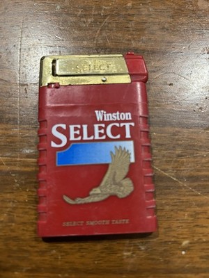 Winston Collectible Lighter Red Gold Brass Top Select Smooth Taste Unique Design