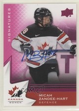 2020 Team Canada Juniors Women's WC Purple Autos Micah Zandee-Hart #62 Auto 3vx