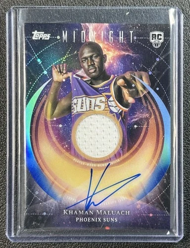 KHAMAN MALUACH 2025-26 TOPPS MIDNIGHT #RJA-KM ROOKIE JERSEY AUTO RC SUNS
