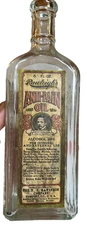 Antique Rawleigh’s Anti-Pain Bottle Label 69% Alcohol Medicine Freeport Illinois