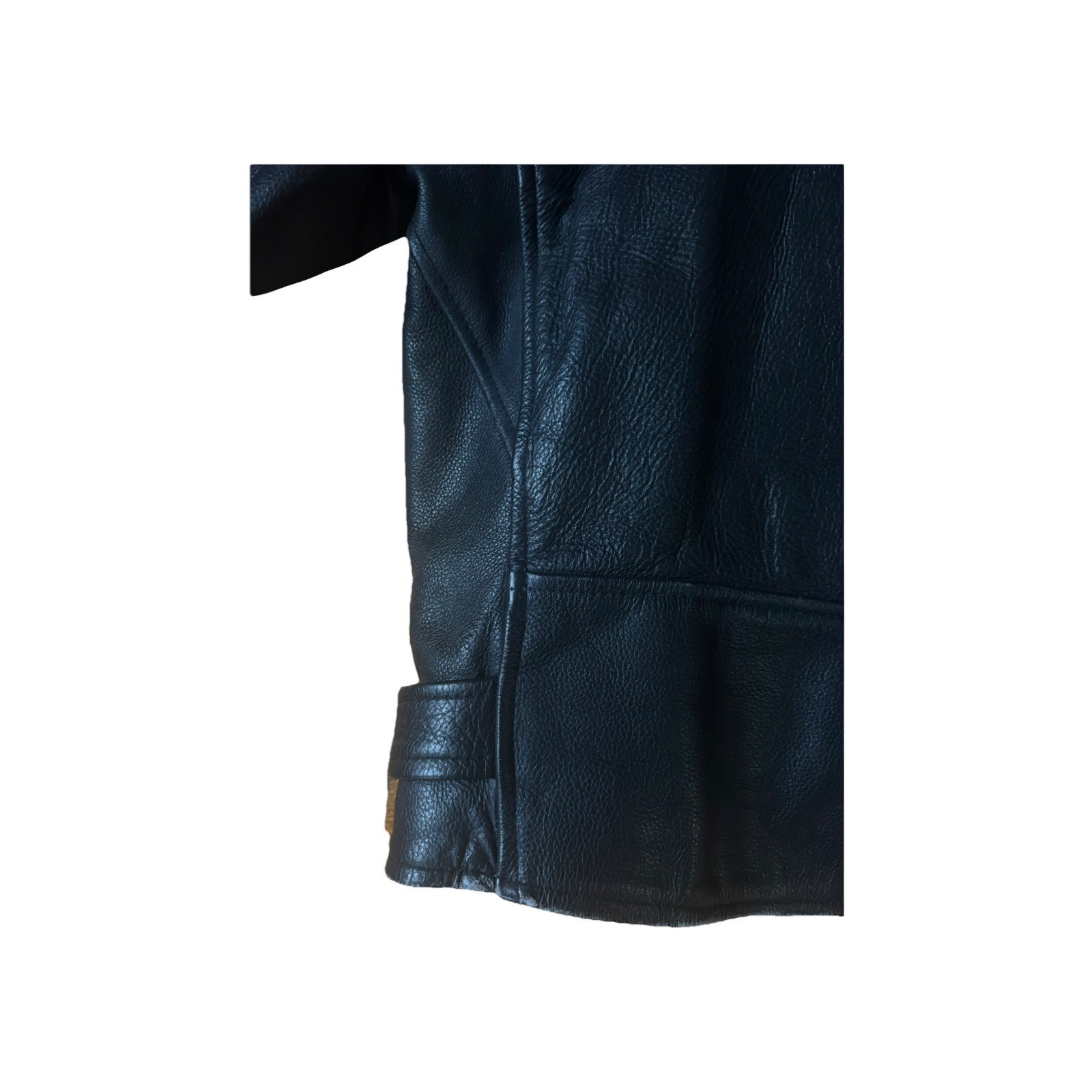 leather jacket men medium used - image 4