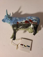 Cow Parade Puzzled Cow 2001 #9181 Westland Giftware With Hang Tag (READ)