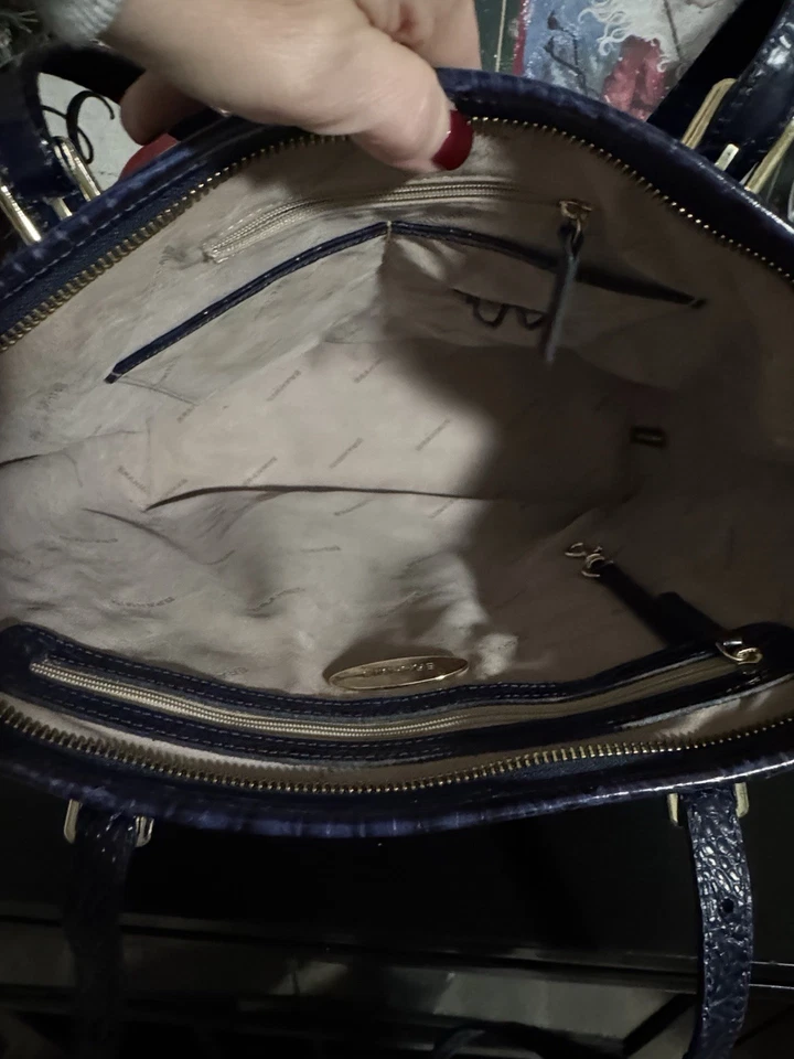 Brahmin Asher Tote Medium, Midnight Navy Blue, Melbourne Leather - Image 4 of 4