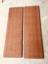 NEW Mahogany Hardwood Thin Offcut Planed Blanks Hobby Craft DIY X2