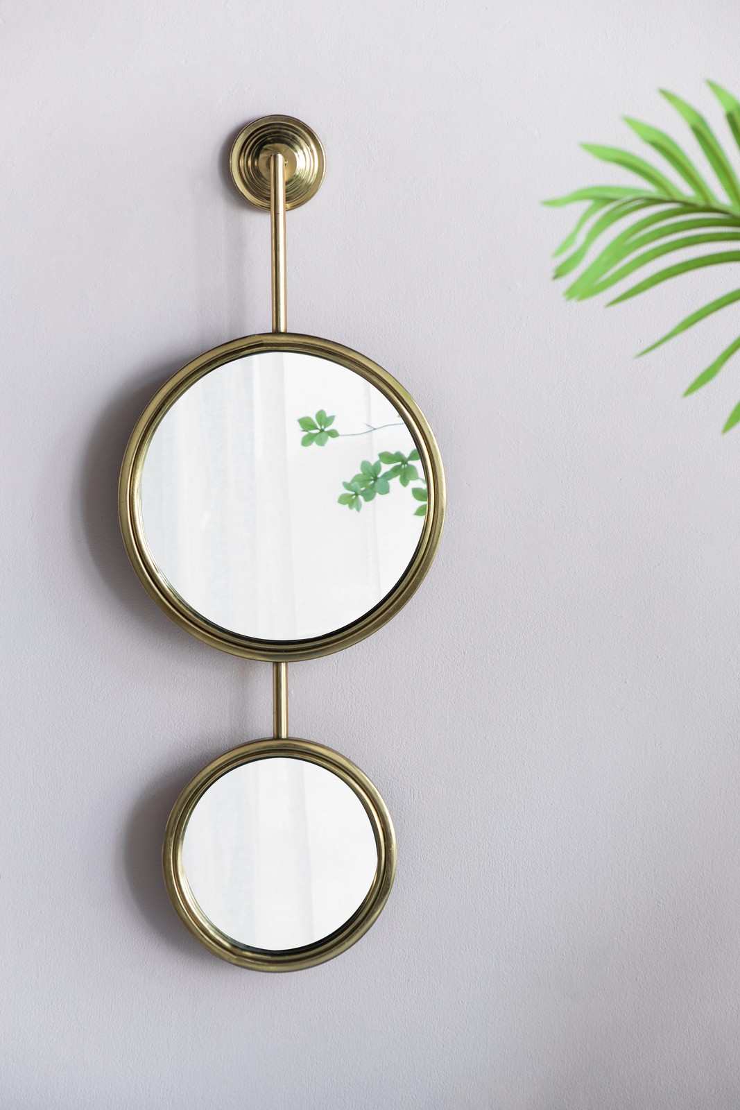 2 Circle Mirrors for Wall Decor, Unique Contemporary Wall Mirror