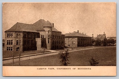 Campus View University Of Minnesota Postcard 1900s Twin Cities