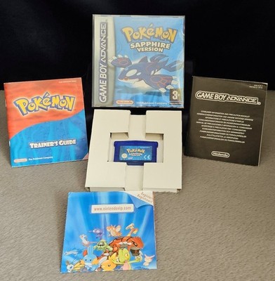 Pokémon Saphir Version Nintendo Gameboy Advance UK PAL komplett komplett in OVP 