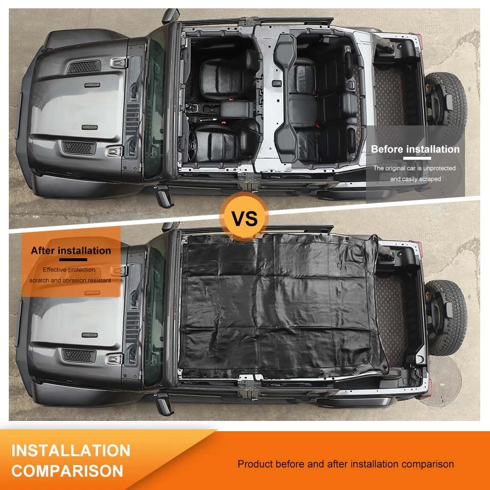 Sunshade Mesh Leather Soft Top Full Roof Cover for Jeep Wrangler
