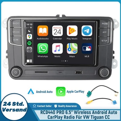 NONAME 6.5" Wireless Carplay Android Auto RCD440 RCD360 PRO Radio Für VW Tiguan - Bild 1 von 4