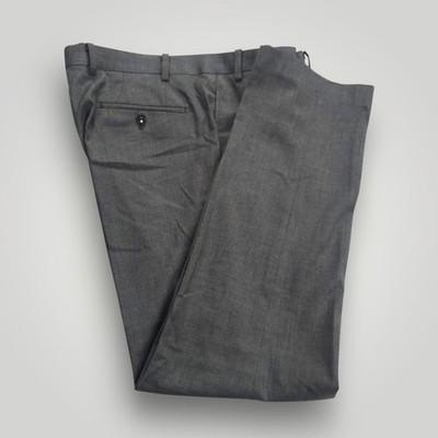 Calvin Klein Men s Gray Dress Slacks 38x30 Flat Front Dry Clean Only