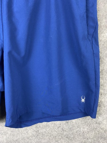 Spyder Active Shorts Mens XL Blue ProWeb Performance Elastic Waist Zip Pockets - Picture 6 of 11