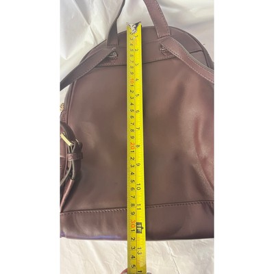 Michael Kors Rhea Quilted Leather Backpack Bag Purse Barolo Gold Zip - Excellent Michael Kors Rhea Quilted Leather Backpack Bag Purse Barolo  main image 3