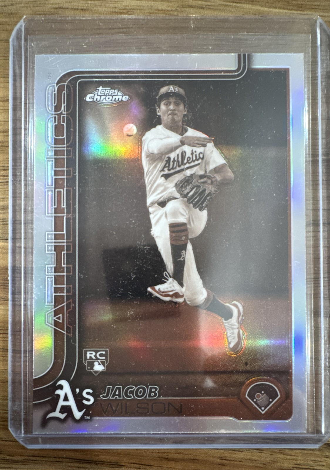 2025 Topps Chrome - Jacob Wilson #96 Sepia Refractor (RC)