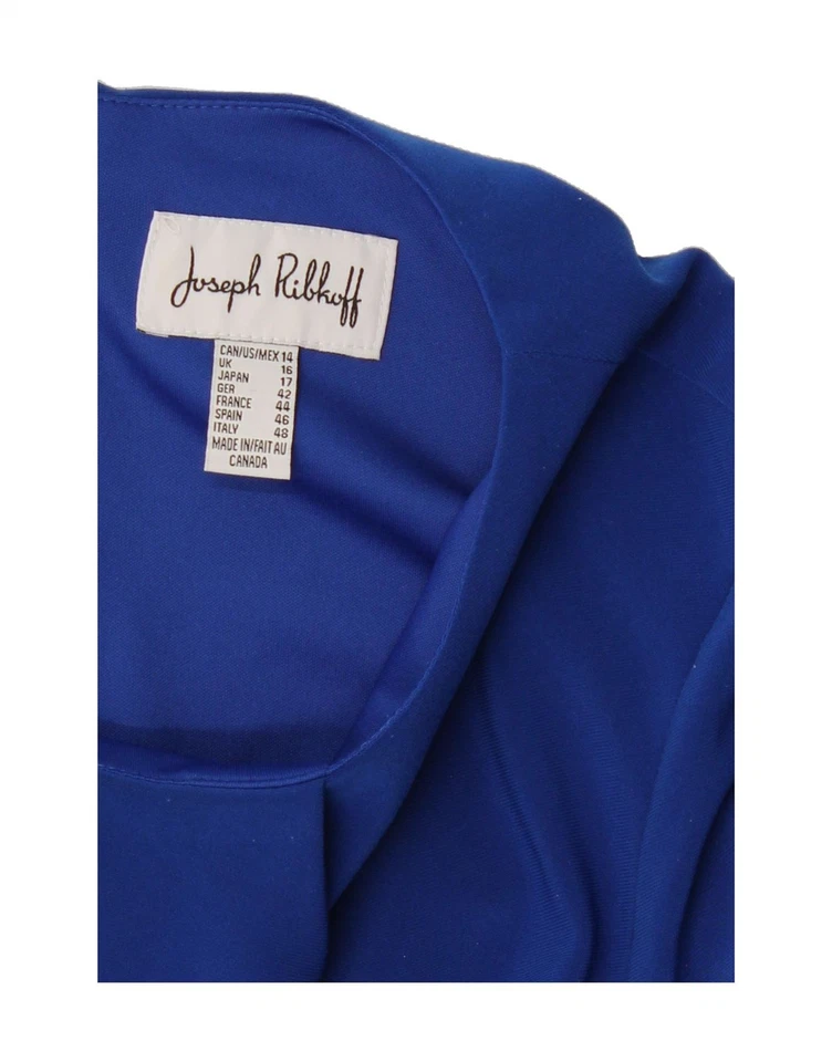 JOSEPH RIBKOFF Womens 3/4 Sleeve Sheath Dress UK 16 Large Blue DF05 - Image 3 of 3