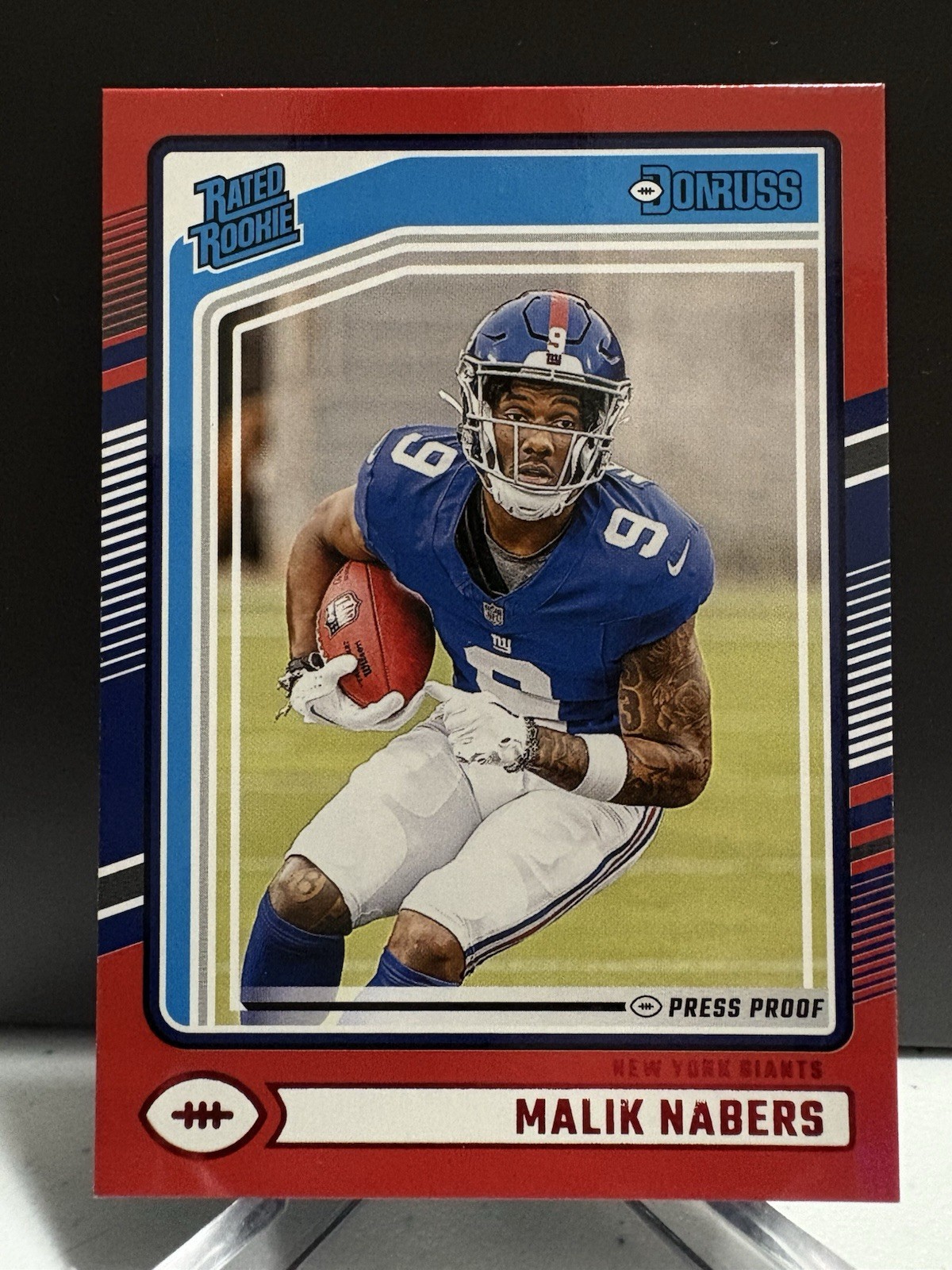 2024 Donruss Malik Nabers Press Proof Red Rated Rookie (RC) #383 NY Giants