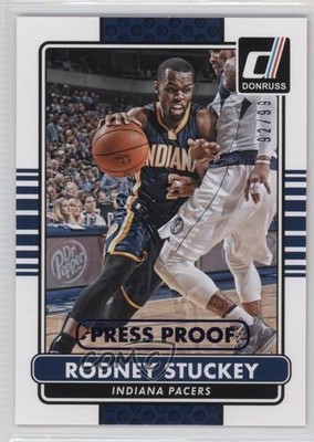 2014-15 Panini Donruss Press Proof Blue 92/99 Rodney Stuckey #102 e5r